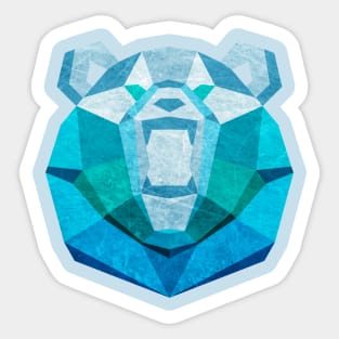 Icy Geometric Polar Bear Sticker